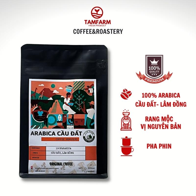 Cà phê Arabica Cầu Đất Lâm Đồng nguyên chất 100% rang mộc pha phin vị hậu ngọt kéo dài- Cafe TamFarm | BigBuy360 - bigbuy360.vn