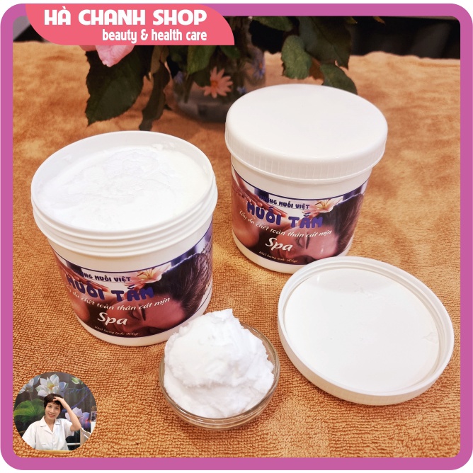 900gr Muối Tắm Tẩy Tế Bào Chết Toàn Thân Spa Hương Muối Việt Dạng Cát Mịn Hộp Muối Tắm Trắng Cho Cá Nhân Và Spa