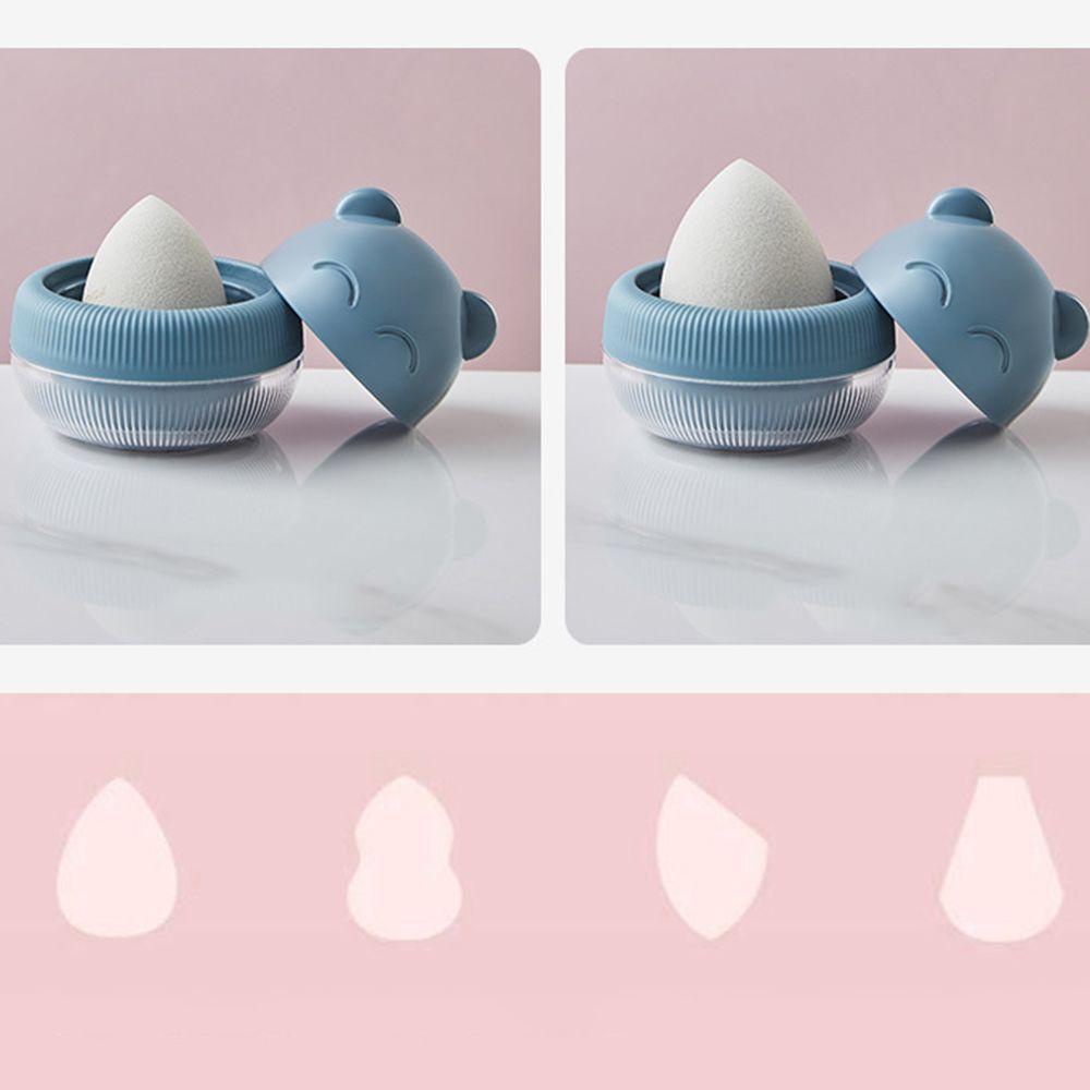 Hộp Đựng Mút Trang Điểm Trong Suốt Hình Trứng Hoạt Hình Giá Đỡ
