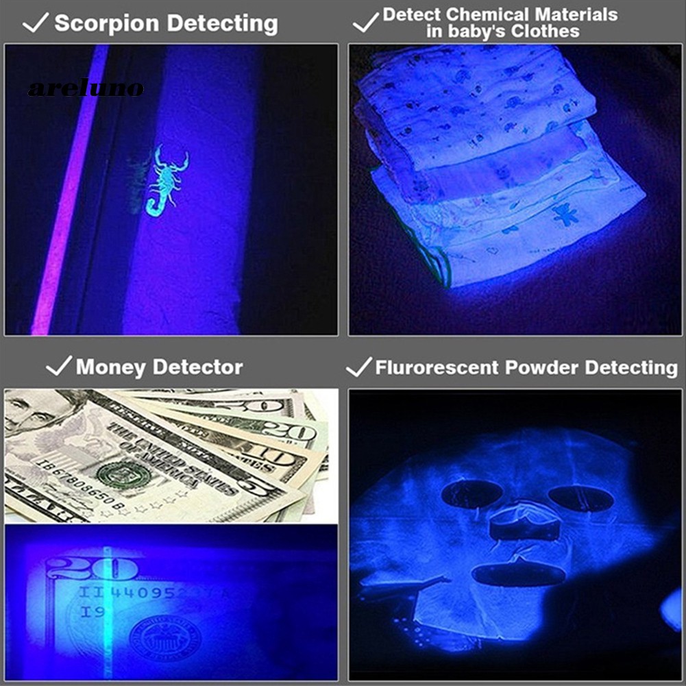 Bộ Đồ Chơi Lắp Ráp Độc Đáo Thú Vị Cho Bé♥Đèn Pin LED UV Siêu Sáng Bằng Hợp Kim Nhôm Có Thể Sạc Lại