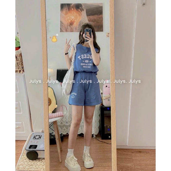 set tank top chữ kèm bra may liền | BigBuy360 - bigbuy360.vn