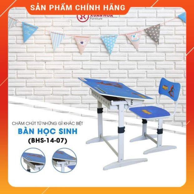 ♥️ [FreeShip] Bộ bàn ghế học sinh Xuân Hòa BHS-14-07 , Bàn ghế tiểu học - Hàng chính hãng - Bảo hành 12 tháng