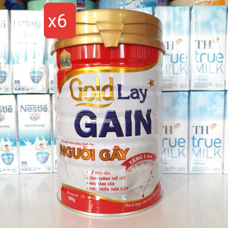 combo 6 lon sữa tăng cân Goldlay Gain 900g thích hợp mọi lứa tuổi