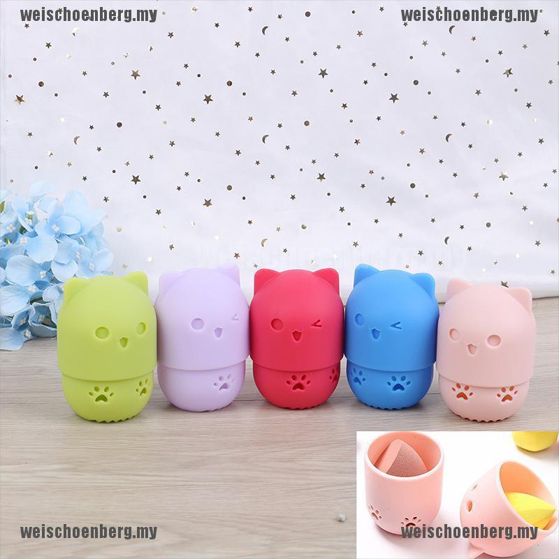 Hộp đựng mút trang điểm thiết kế hình quả trứng bằng silicon mềm tiện lợi chất lượng