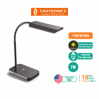 Đèn LED Bảo Vệ Mắt TaoTronics TT-DL11 7W, 7 Mức Sáng, Tích Hợp Pin Sạc 100mAh - Hãng Phân Phối Chính Thức