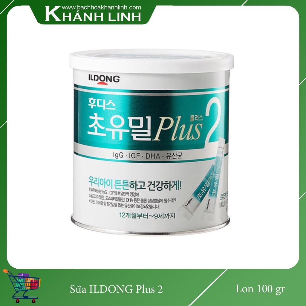 Sữa Non HÀN QUỐC ILdong Plus 2 Lon 100gr