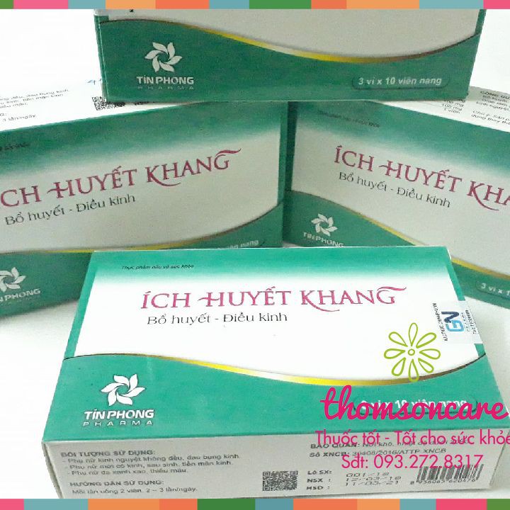 Ích Huyết Khang - Hỗ trợ ổn định kinh nguyệt, giảm đau bụng kinh