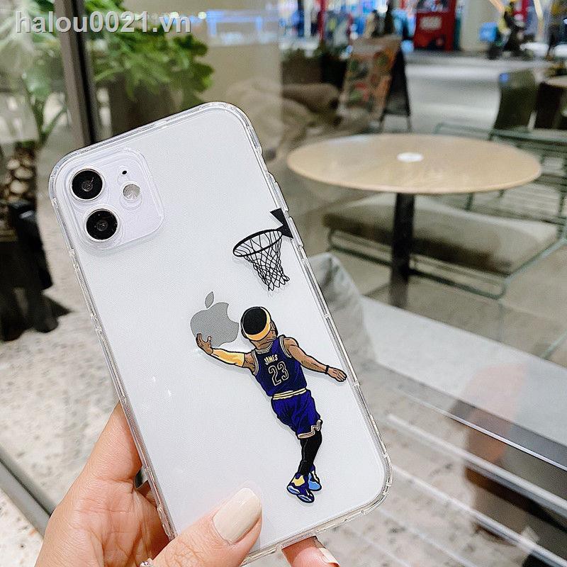 ▨™[On stock] IPhone case Creative basketball player iPhone11 mobile phone case 12pro max Apple XS MAX soft case 7/8Plus all-inclusive XR