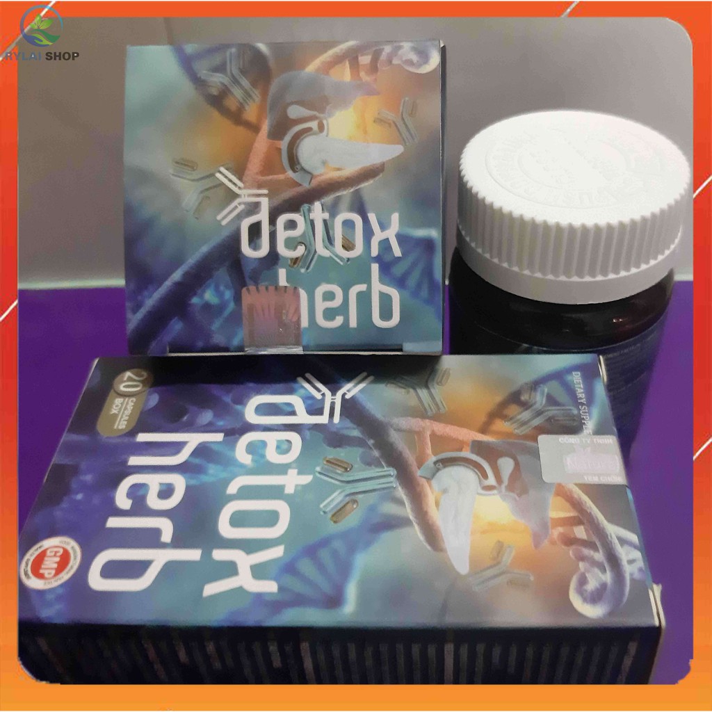 VIÊN UỐNG DETOXHERB - Diệt Ký Sinh Trùng Thanh Nhiệt Giải Độc Mát Gan Hơi Thở Thơm Mát - Chính Hãng Hộp 20 Viên