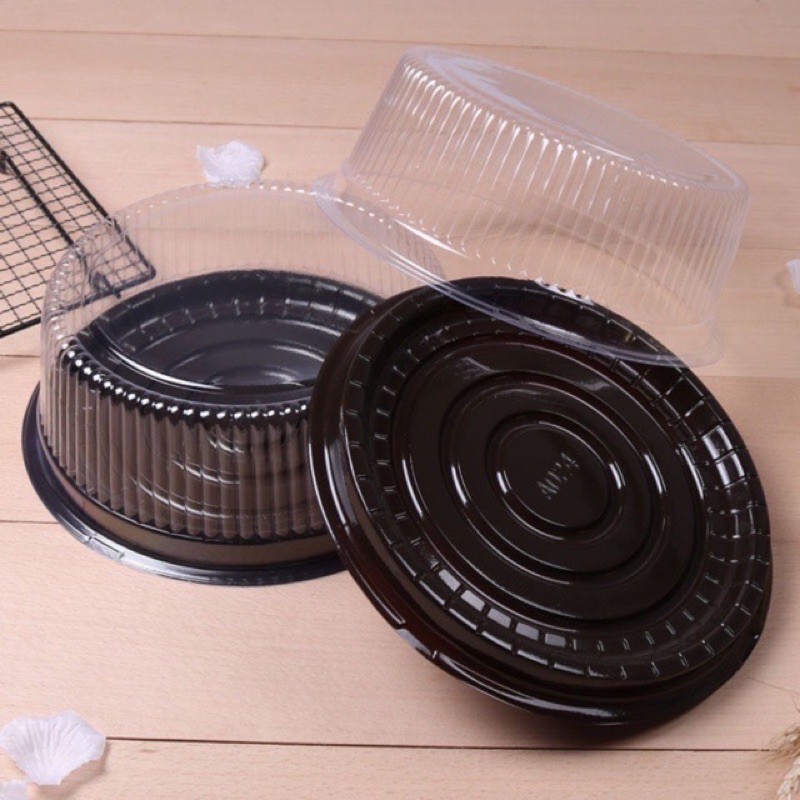 Hộp nhựa tròn nắp chụp đựng bánh A024
