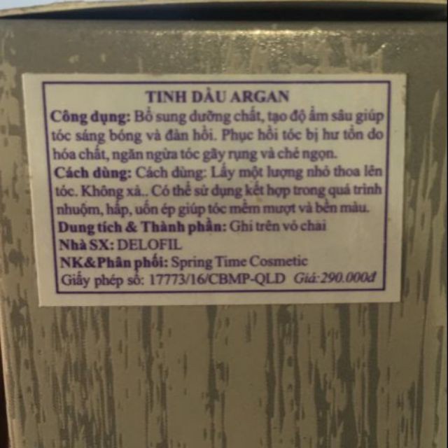 🌻TINH DẦU DELOFIL ARGAN OIL PHỤC HỒI TÓC HƯ TỔN BÓNG MƯỢT 50ML🌻