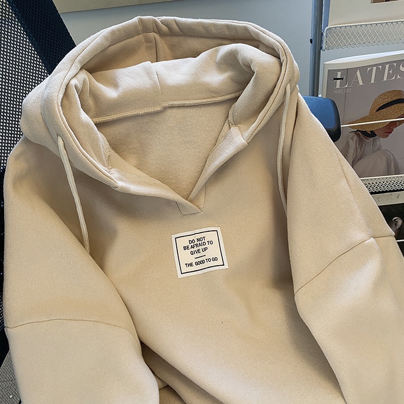 ZHELIHANGFEI Áo Hoodie Tay Dài Dáng Rộng Hợp Thời Trang Dễ Phối Đồ