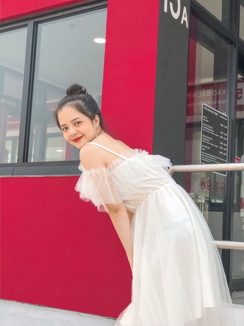VÁY ĐI CHƠI - OFF-SHOULDER DRESS - VÁY TULLE HAI DÂY | BigBuy360 - bigbuy360.vn