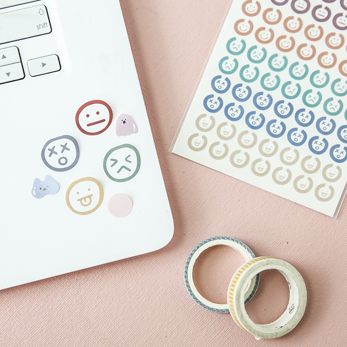 &lt;Ảnh Thật Shop Chụp&gt; Bộ 3 Tấm Sticker Hình Dán Pastel Trang Trí Sổ Tay Mohamm Điện Thoại Vở Khay Đựng Bút M023