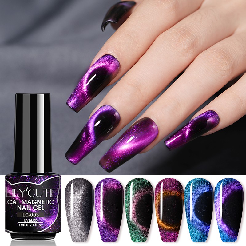 [Hàng mới về] Lọ Gel Sơn Móng Từ Tính Mèo Nhiều Màu Sắc Đẹp Mắt