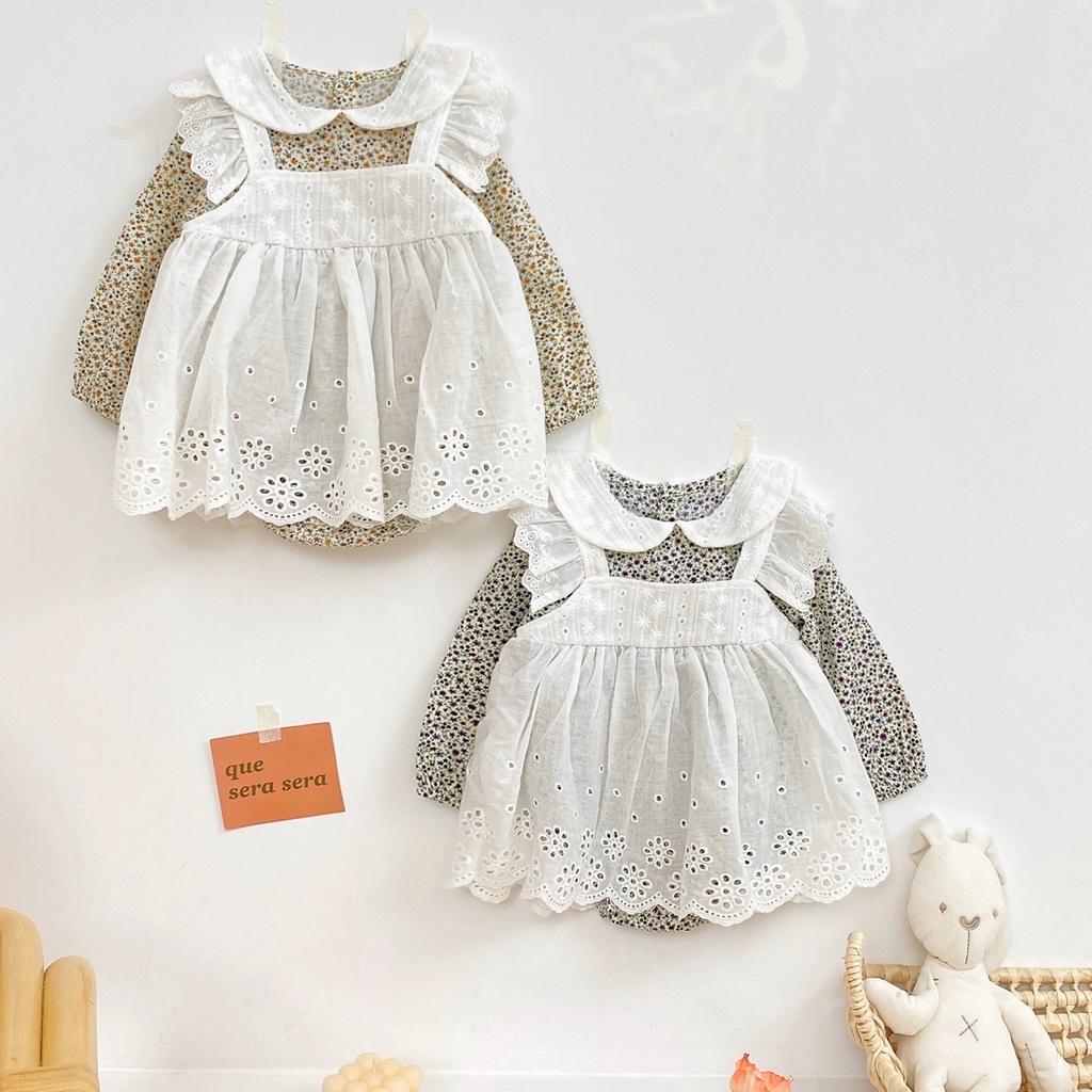 Sanlutoz Thời trang Froral Trẻ Cô bé Bodysuit Mùa thu Tay áo dài