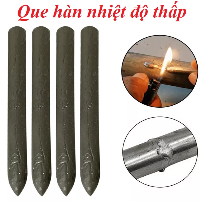 ❤️FREESHIP❤️ que hàn nhôm lõi thuốc nhiệt độ thấp - bộ 4 que hàn inox sắt thép đồng nhôm