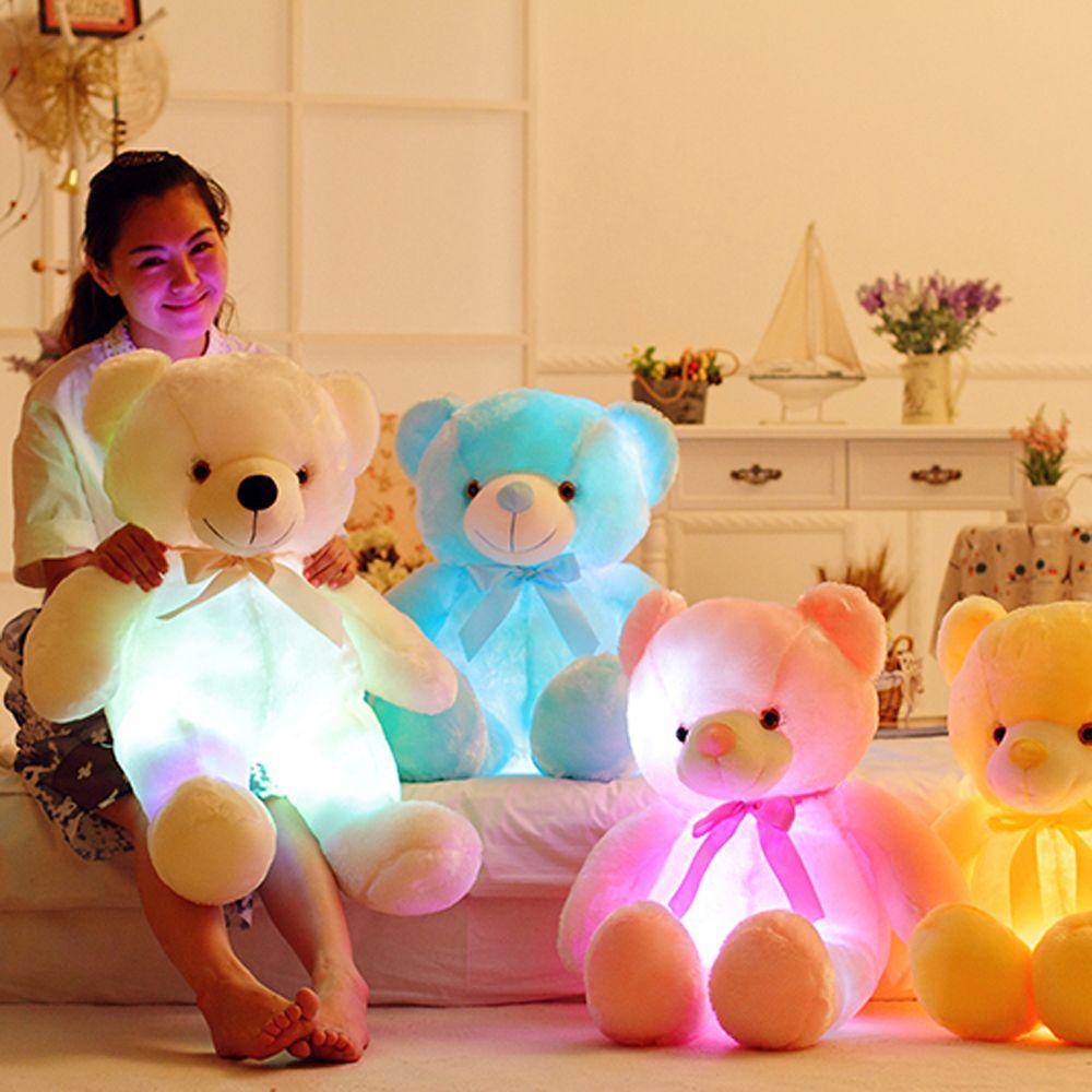 Gấu Teddy Nhồi Bông Có Đèn LED Phát Sáng Nhiều Màu Dễ Thương