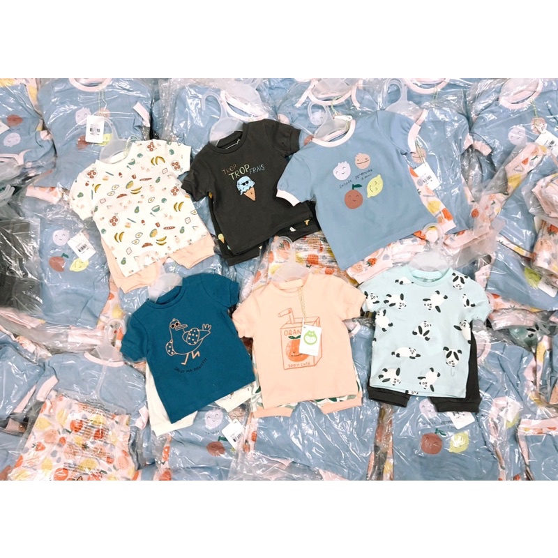 Bộ Gagou cotton organic cao cấp cho bé 1-24m