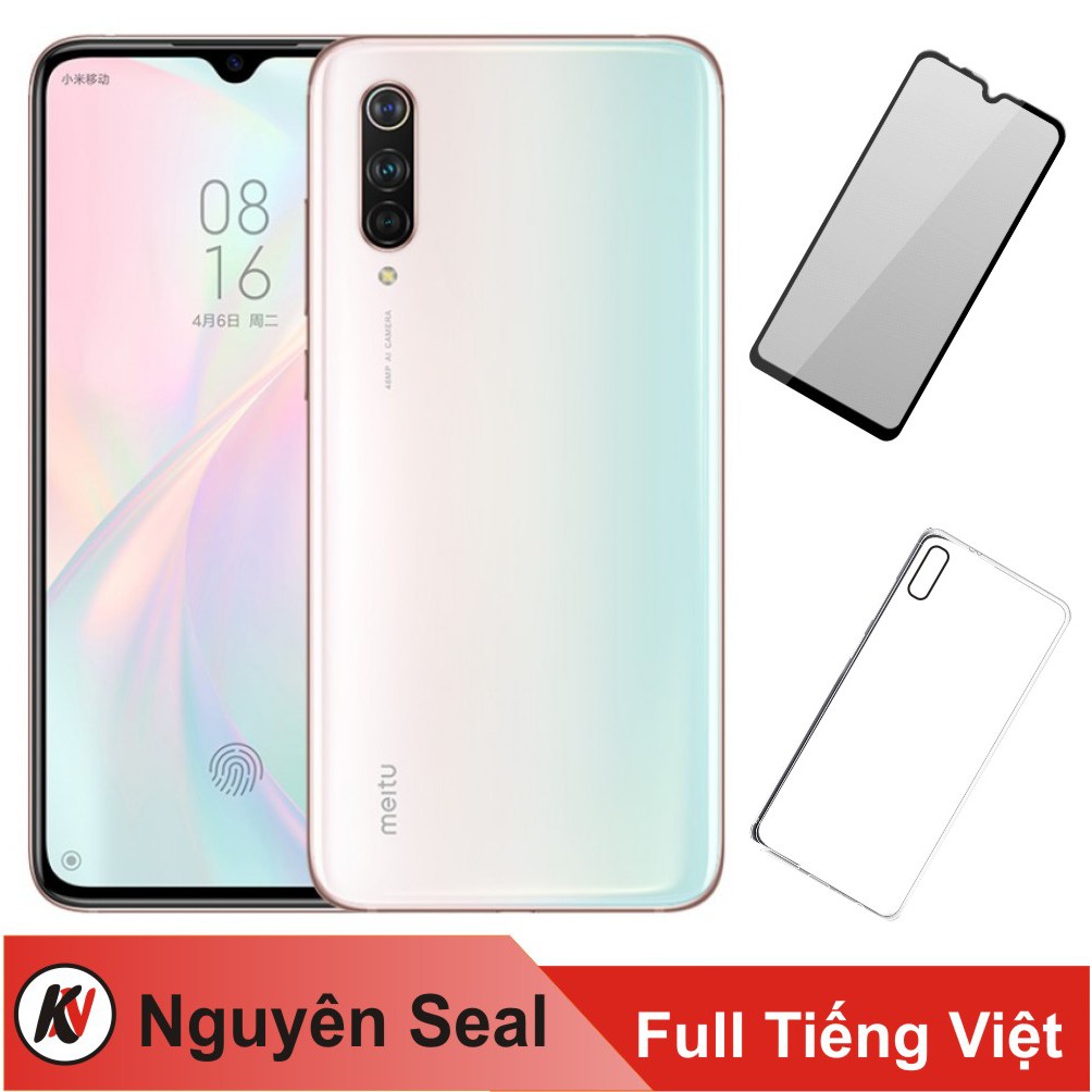 Điện thoại Xiaomi Mi CC9 Meitu 256GB 8GB + Cường lực + Ốp lưng - Hàng nhập khẩu ( Trắng )