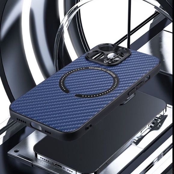 Mới! Ốp Điện Thoại Da Nhám Từ Tính Kết Cấu Sợi Carbon Cho iPhone 11 12 Pro Max 13 Pro Max 14 Pro Max