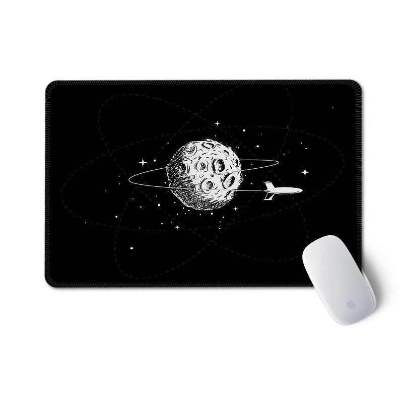 Tấm Lót Chuột Cao Su Hình Phi Hành Gia Chống Trượt Không Thấm Nước Màu Đen