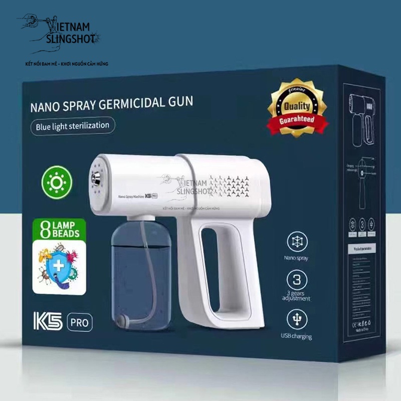 [ CẦN THIẾT ] Máy xịt khuẩn K5 PRO 8 tia, Máy khử khuẩn nano phun cồn diệt khuẩn, tiết kiệm an toàn