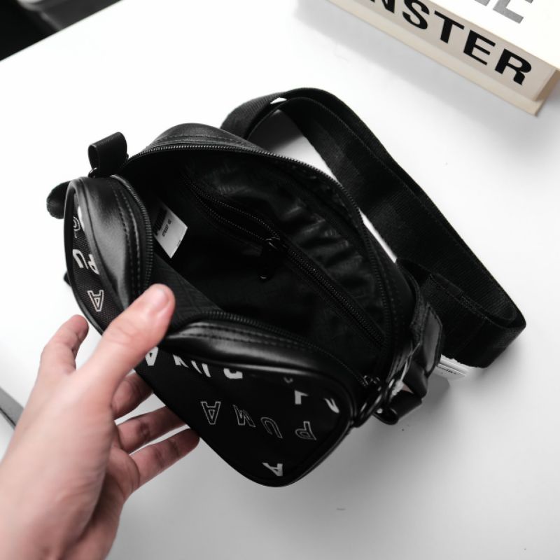 Túi đeo chéo puma phối da nam nữ