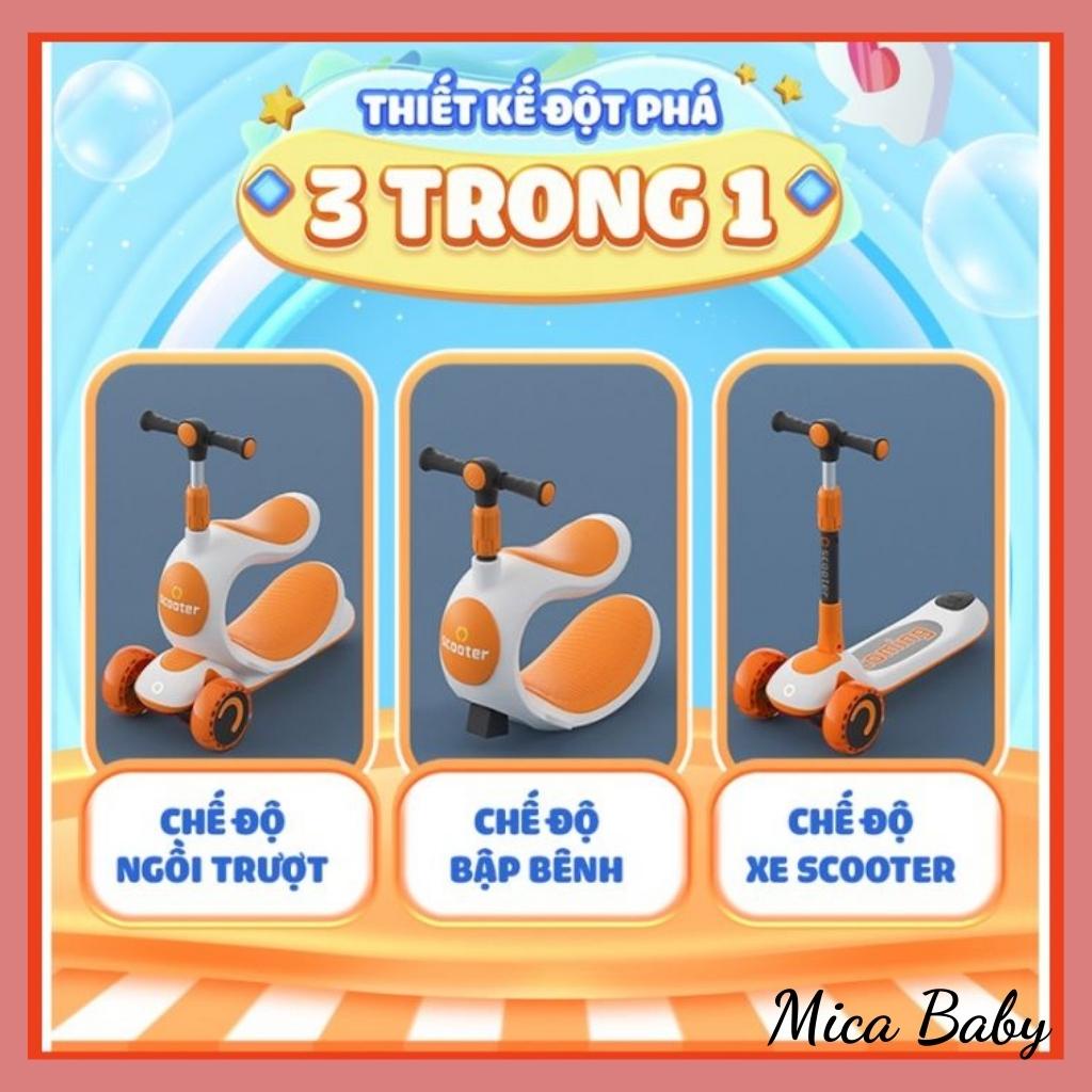 Xe Scooter 3 in 1 cao cấp cho bé Mica baby