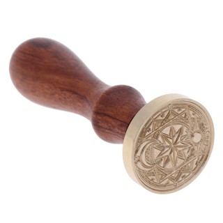 Retro Wood Stamp Magic Array Sealing Wax Antique Stamp with Beech Handle Romantic Stamp Maker