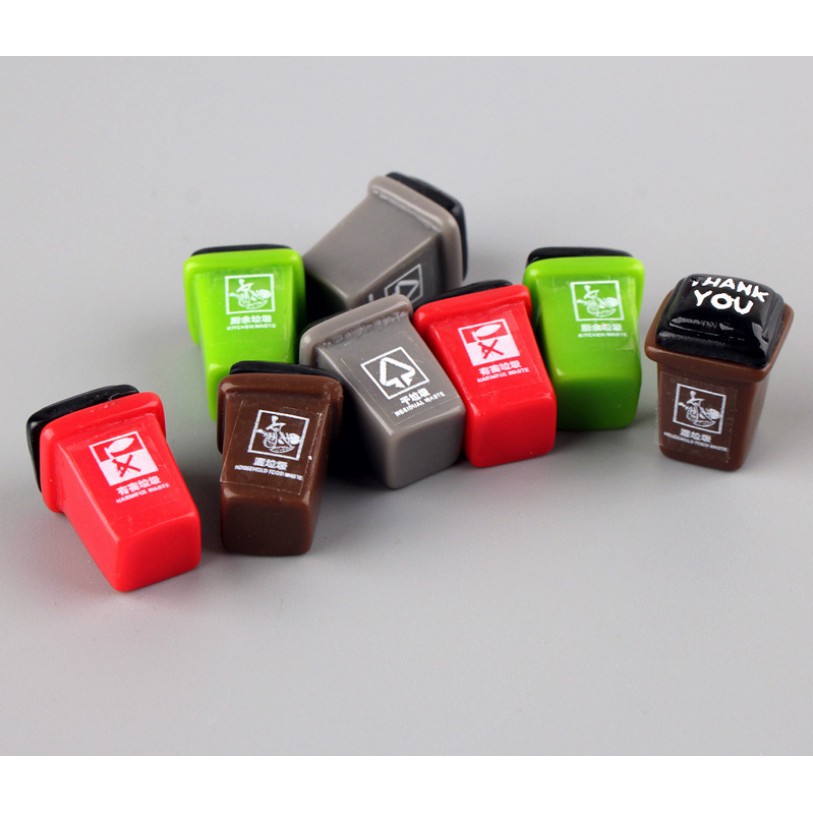 Mô hình thùng rác công cộng trang trí tiểu cảnh quà tặng trang trí