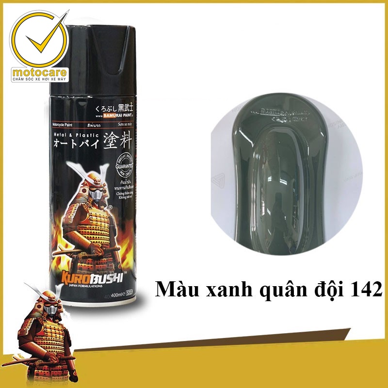 Samurai 142 - Sơn xịt màu xanh quân đội 142