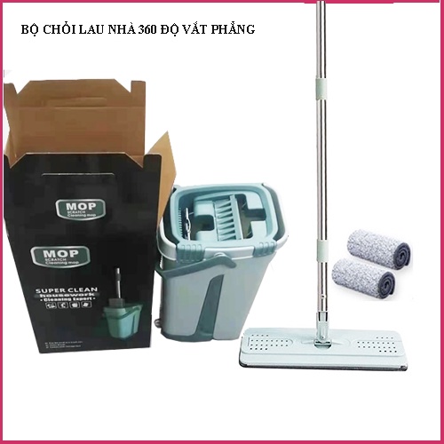 Bộ Chổi Lau Nhà, Chổi Lau Nhà Xoay 360 Độ, Chổi Lau Nhà Thông Minh MOP( Hàng Loại 1)