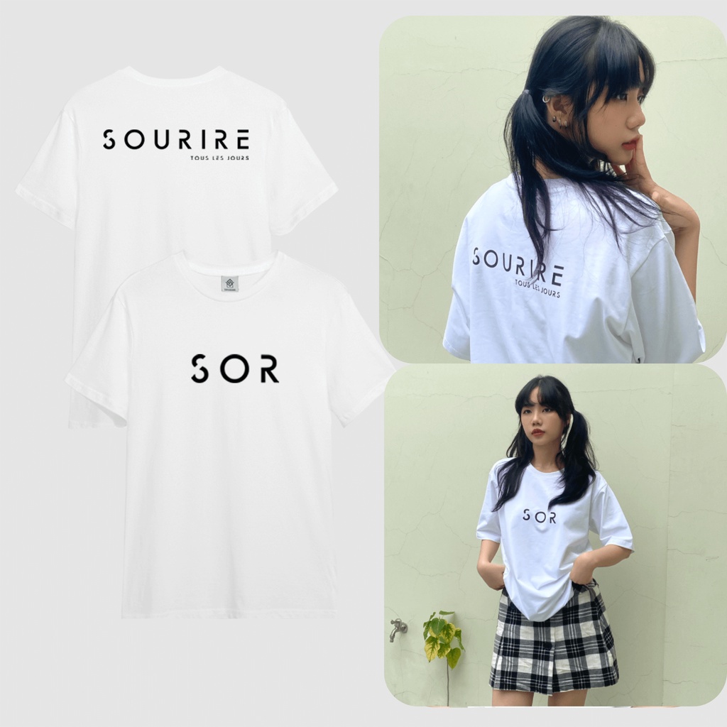 Áo Phông Unisex Cổ Tròn SOURIRE BASIC TEE Ngắn Tay Oversize Streetwear Cotton 100% Thoáng Mát Thời Trang Chính Hãng