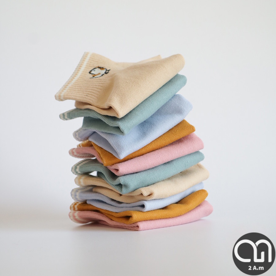 Tất Vớ Cổ Ngắn Nam Nữ Họa Tiết Chim Thời Trang Nhiều Màu Unisex Style Hàn Quốc