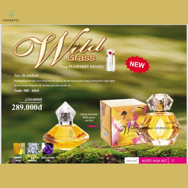 Nước Hoa Singapore Nữ Wild Grass - Jolie Dion (Eau De Parfum "EDP" 60ml