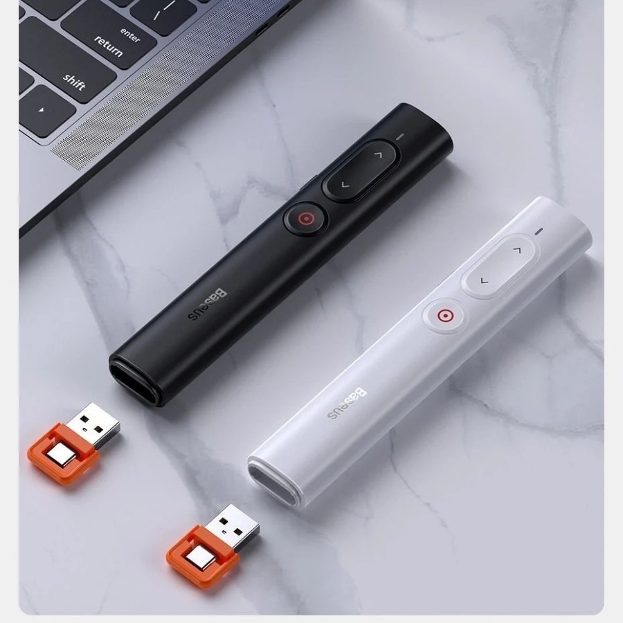 Bút trình chiếu thông minh Baseus Orange Dot PPT Wireless Presenter cho Macbook/Windows/ Android - LV893