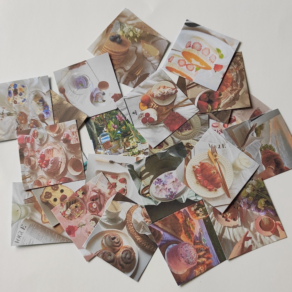 Set 24 Sticker Vintage Newpaper Trang Trí Bullet Journal | Aimee