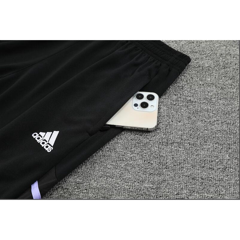 2022-23 real madrid cổ cao dài tay áo bóng đá trắng huấn luyện mặc chất lượng hàng đầu a +++