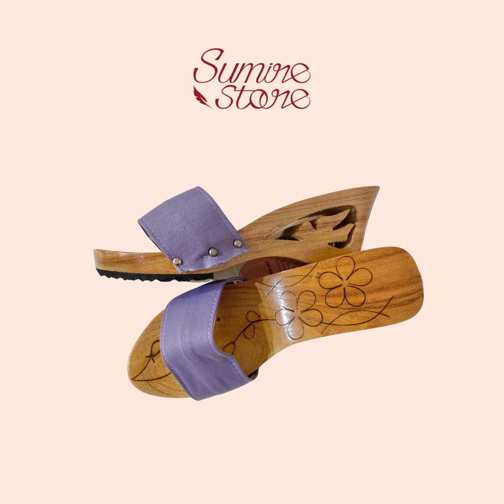 Sumire Store Guốc gỗ Đế cao bọc vải Yên Phụng