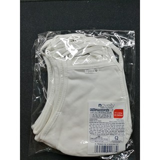 Combo 05 khẩu trang vải 2 lớp 100% coton kháng khuẩn màu trắng thương hiệu Novelty của công ty may Nhà Bè