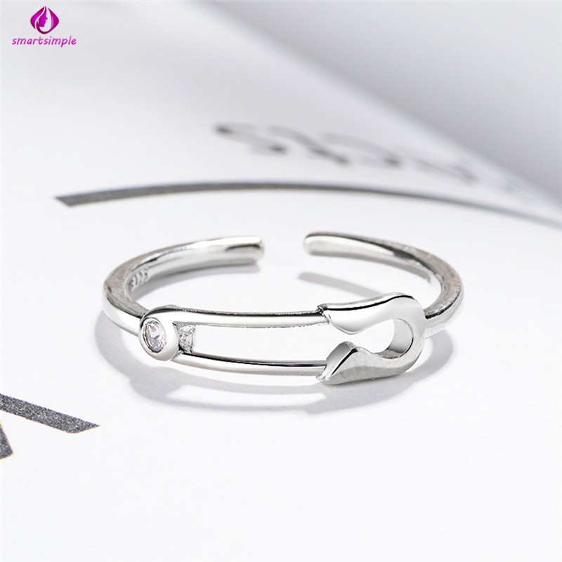 Nhẫn Mở Đính Đá Zircon Sáng Tạo Cho Nữ