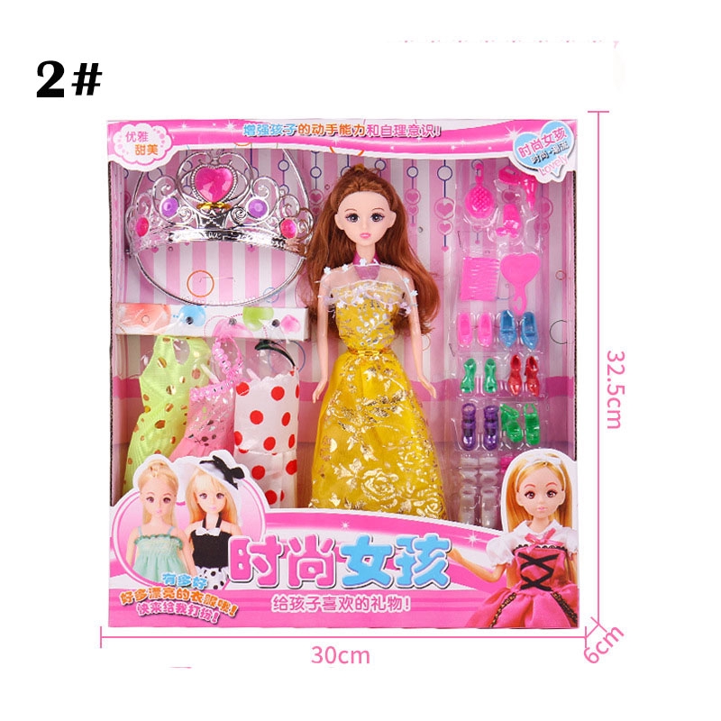 Bộ Đồ Chơi Búp Bê Barbie Đáng Yêu Cho Bé Gái