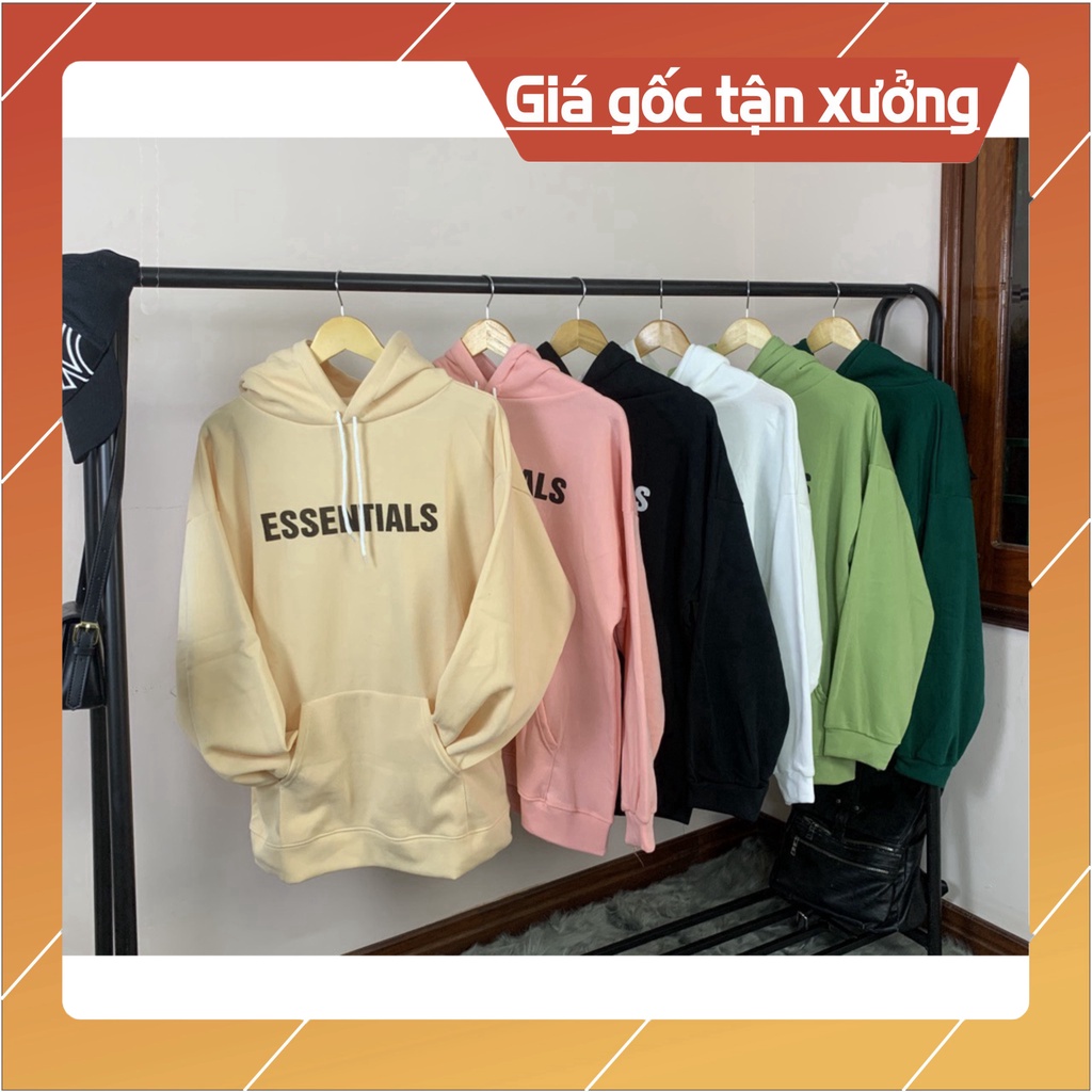 Áo Khoác nỉ HOODIE  UNISEX Nam Nữ Chất Vải nỉ Dày Dặn Ấm Áp (Mã 10: ESSENTIAL)