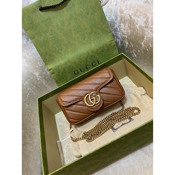 Túi xách nữ CHẤT DA THẬT size 17 và 22 Marmont small MINI matelassé shoulder bag hàng fullbox có hộp