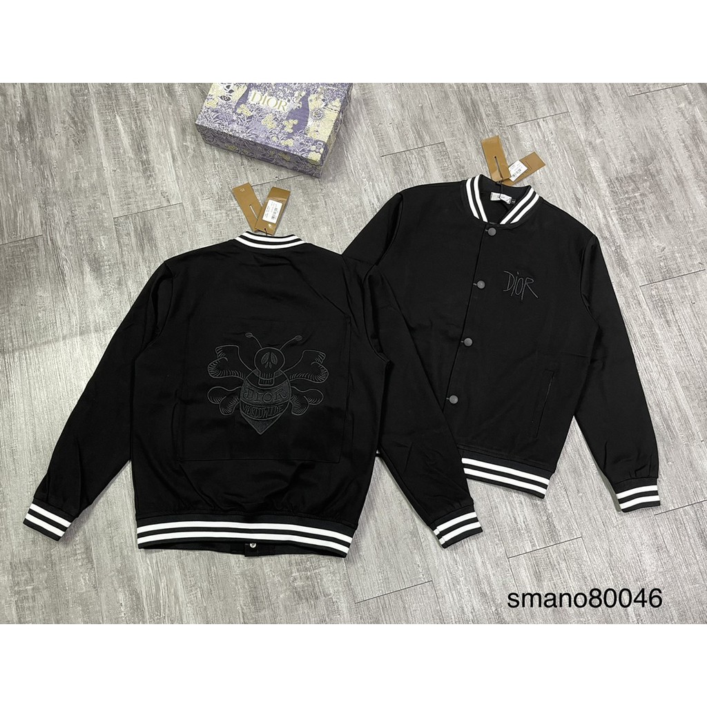Áo khoác bomber Dior on thêu hàng loại 1 form dáng chuẩn_Áo khoác bomber 2021