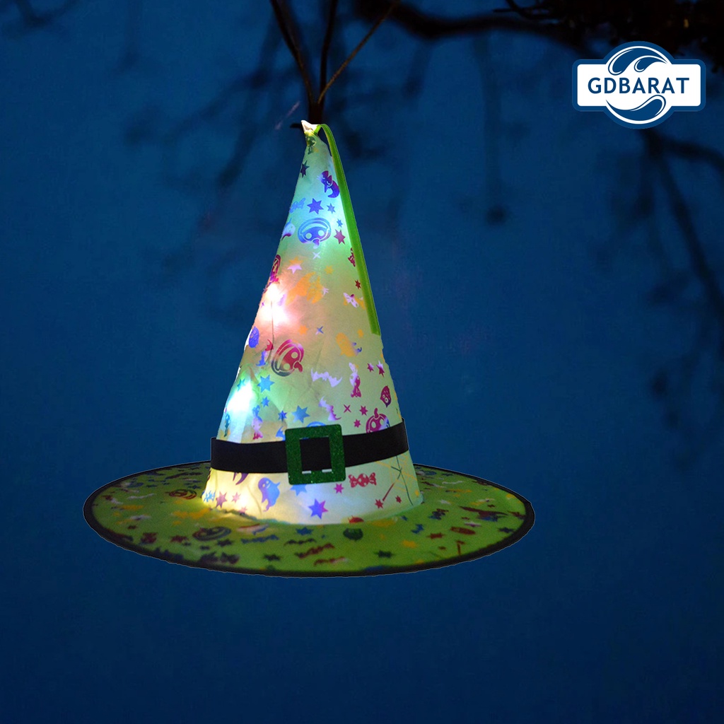 Nón Phù Thủy Vải Có Đèn Led Phát Sáng Thân Thiện Với Môi Trường