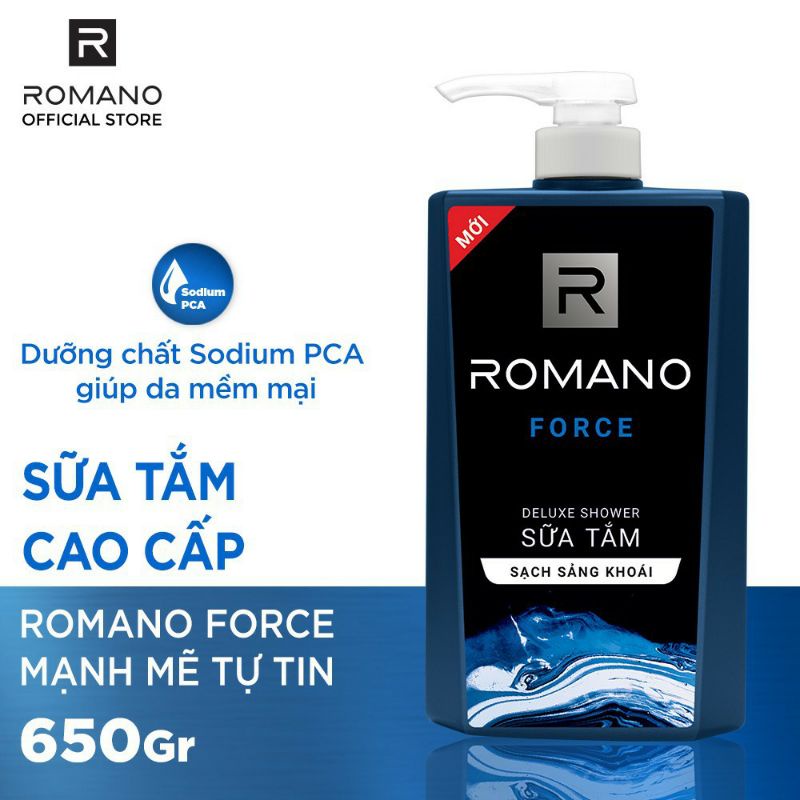 Sữa tắm hương nước hoa Romano 650g