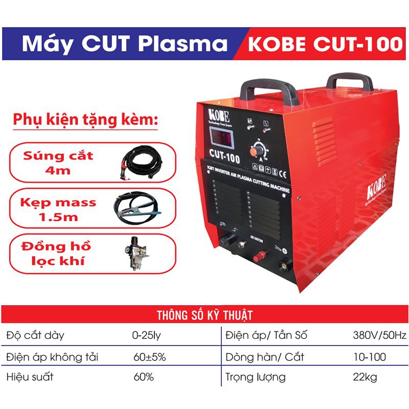 MÁY CUT PLASMA KOBE CUT-100 - Hàng Chính Hãng 100%