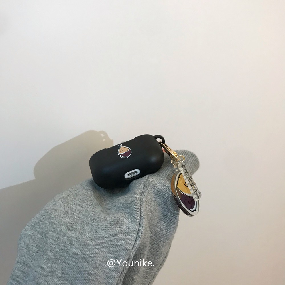 Vỏ bảo vệ hộp sạc tai nghe AirPods 1 2 pro 3 pro mềm hình khoai tây màu tương phản phong cách Hàn Quốc